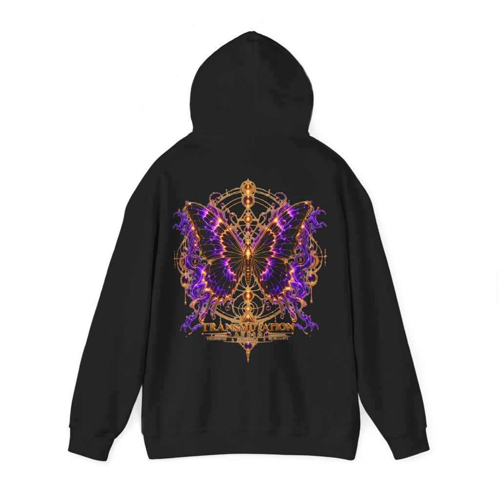 Butterfly Transformation Hoodie — Purple Gothic Metamorphosis Sweatshirt