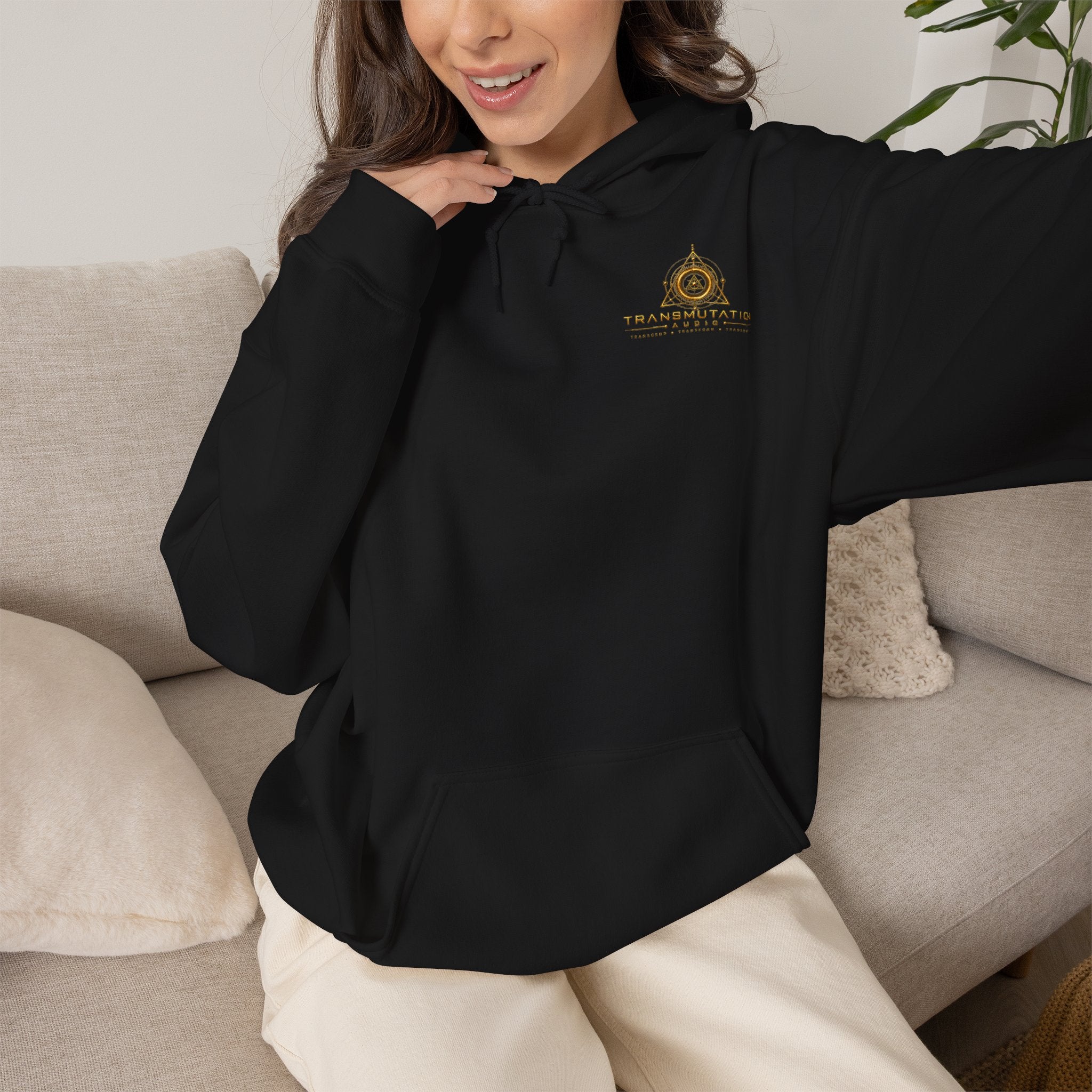 Frequency temple Hoodie geometric Sacred Art Pullover