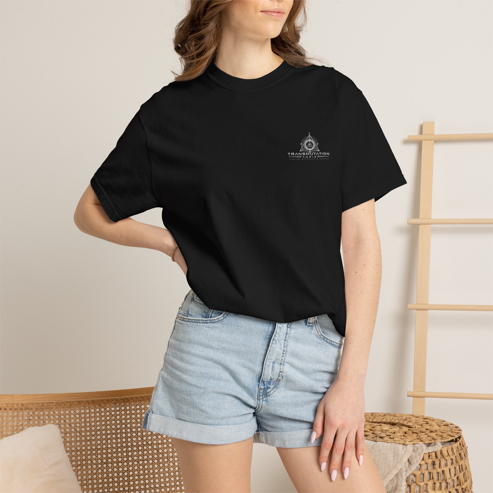 Minimal Compass Logo T-Shirt — Small Chest Graphic, Nautical Adventure Tee