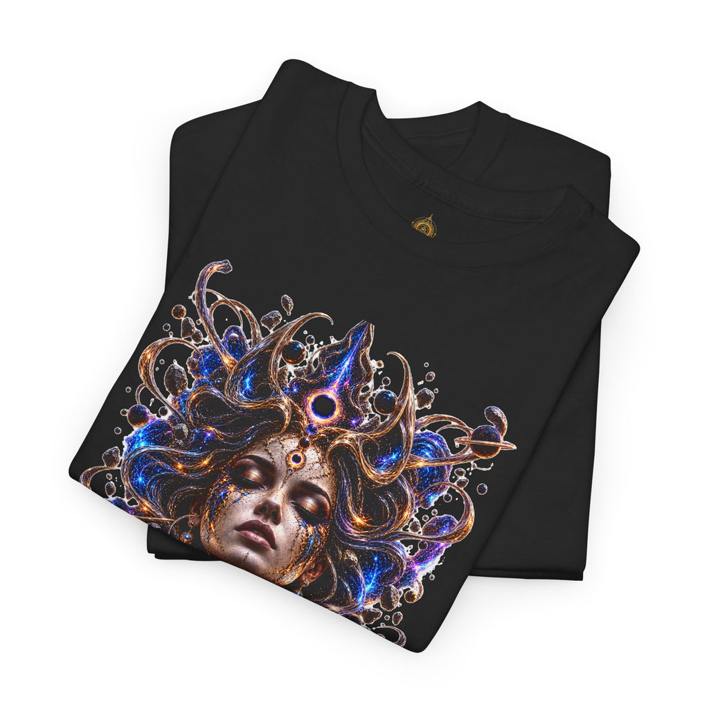 Cosmic Oracle T-Shirt, Psychedelic Goddess Graphic Tee, Celestial Fantasy Art Shirt, Festival Streetwear, Mystical Unisex Tee