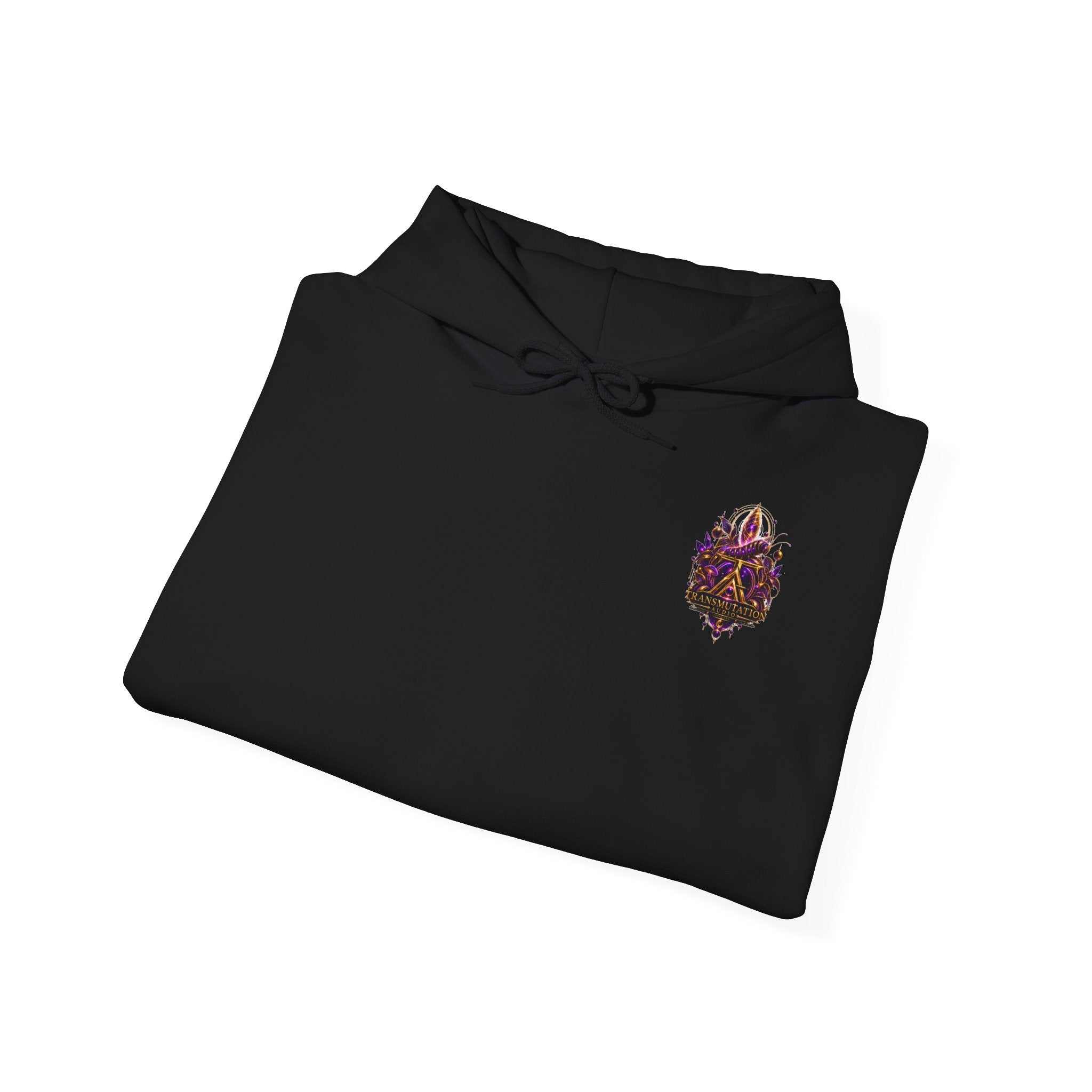 Butterfly Mandala Hoodie — Purple Gold Decorative Butterfly Back Print