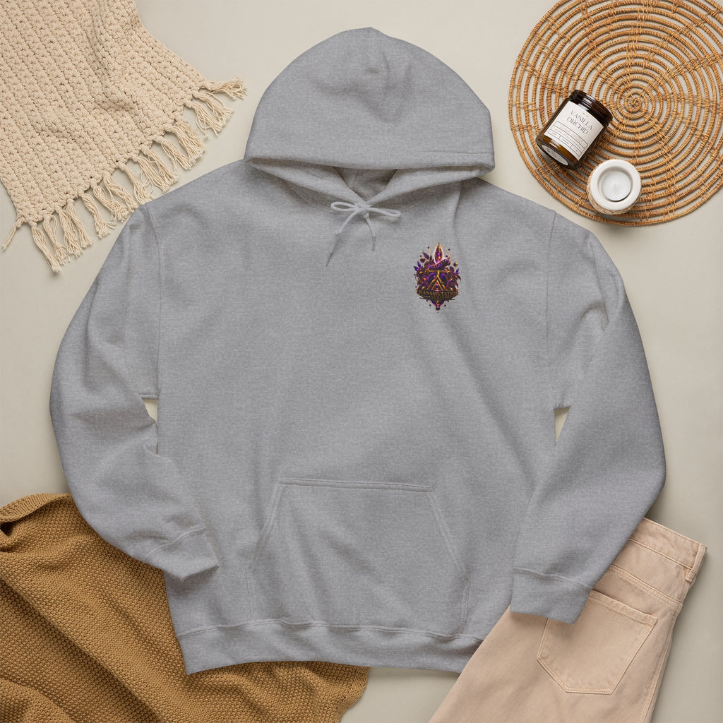 Transformation Butterfly Hoodie — Purple Gold Metamorphosis Graphic Hoodie