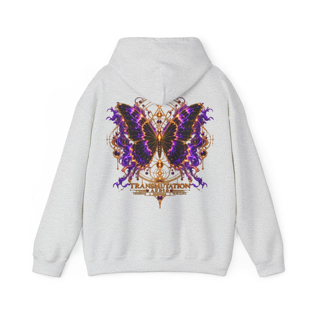 Butterfly Transformation Hoodie — Purple Gothic Metamorphosis Sweatshirt