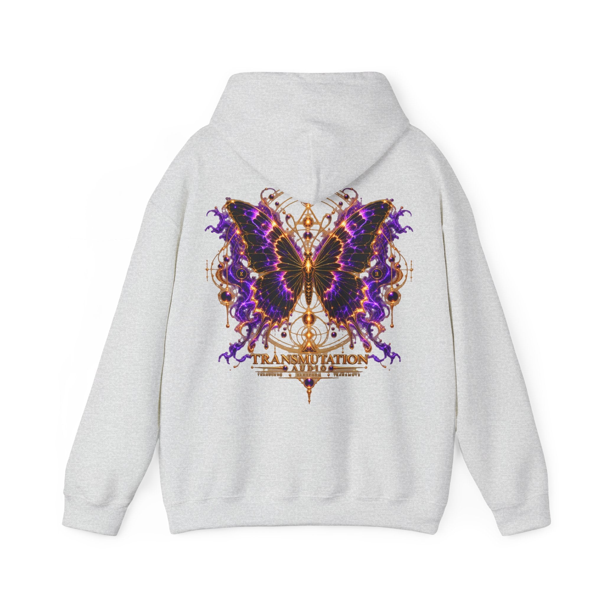 Butterfly Transformation Hoodie — Purple Gothic Metamorphosis Sweatshirt
