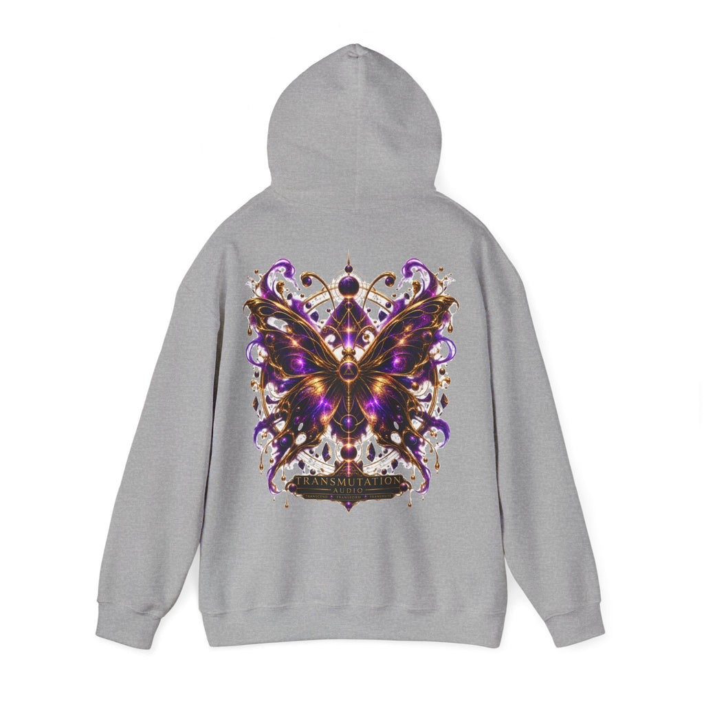Mystic Purple Butterfly Hoodie — Ornate Gothic Butterfly Graphic Sweatshirt