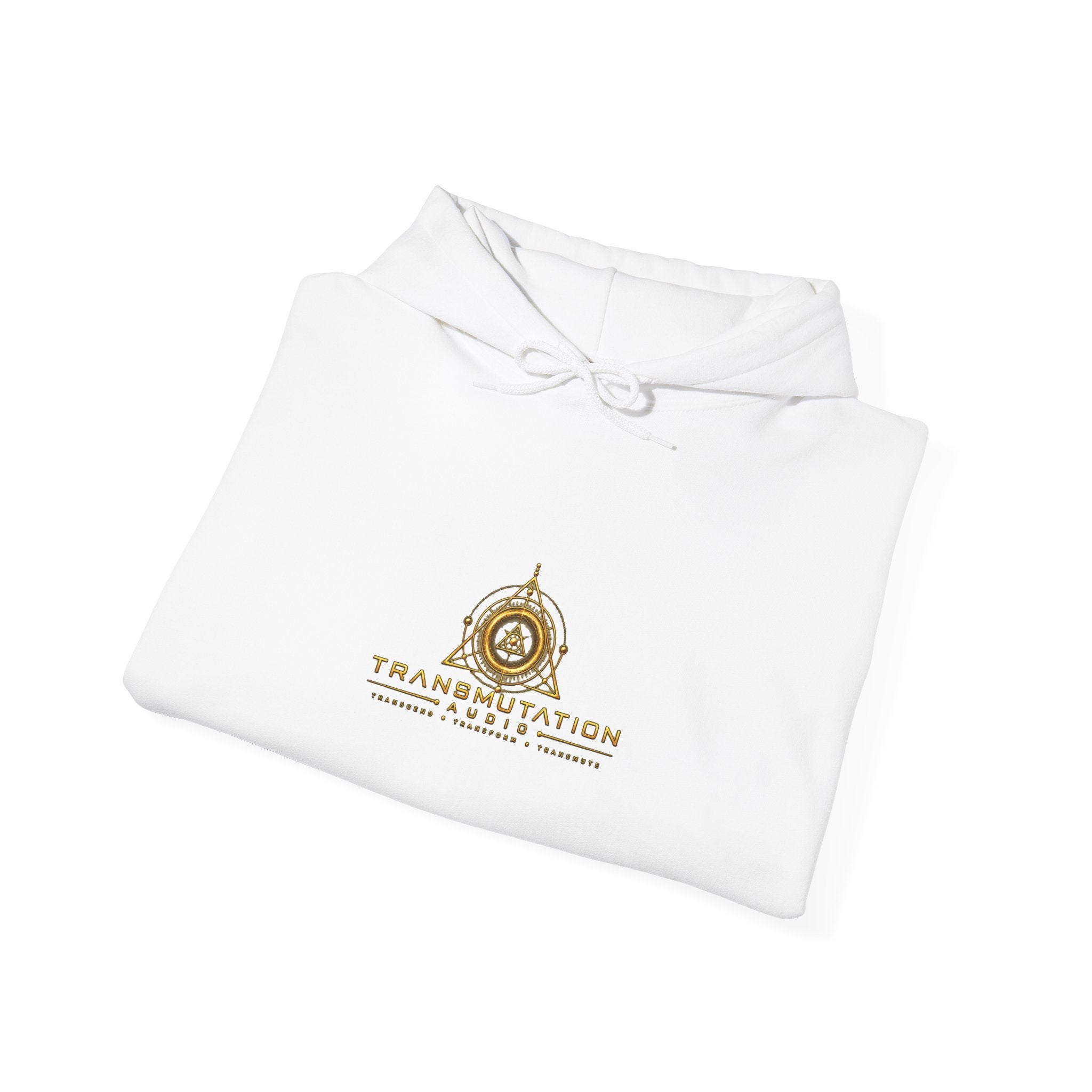 Transmutation Studio Alchemy Hoodie — Gold Swirl Graphic Hooded Sweatshirt