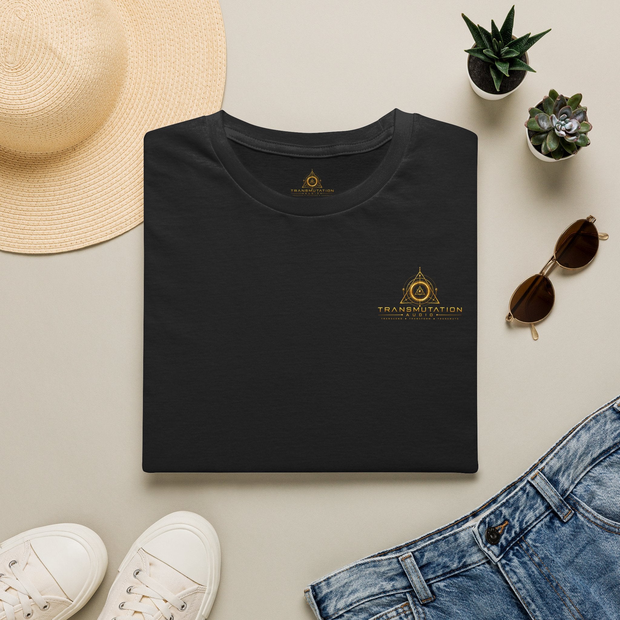 T-Shirt — Golden Minimalist Temple Logo Tee