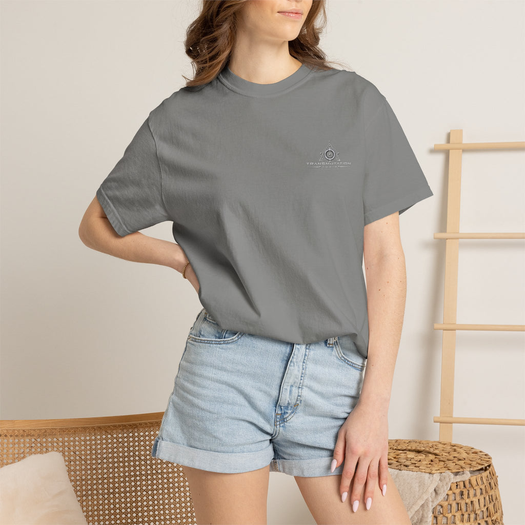 Minimal Compass Logo T-Shirt — Small Chest Graphic, Nautical Adventure Tee