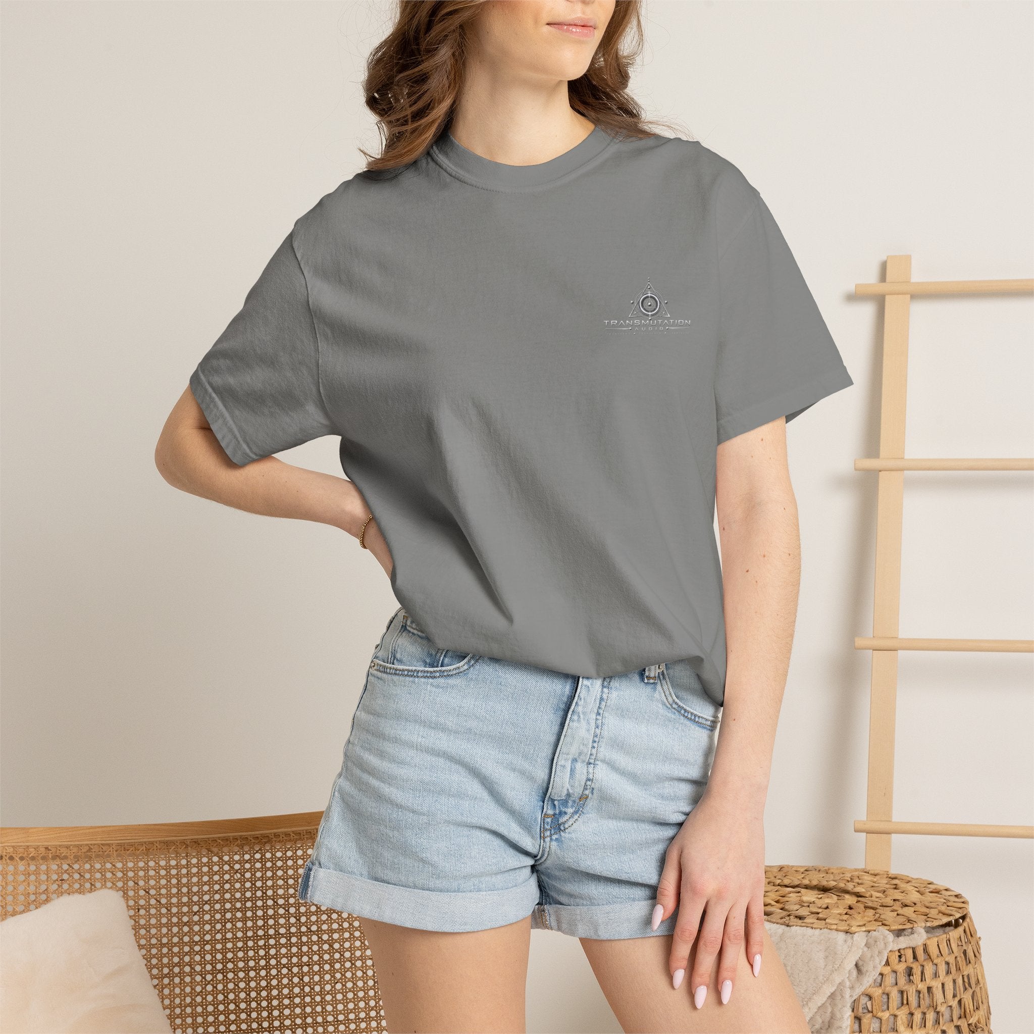 Minimal Compass Logo T-Shirt — Small Chest Graphic, Nautical Adventure Tee