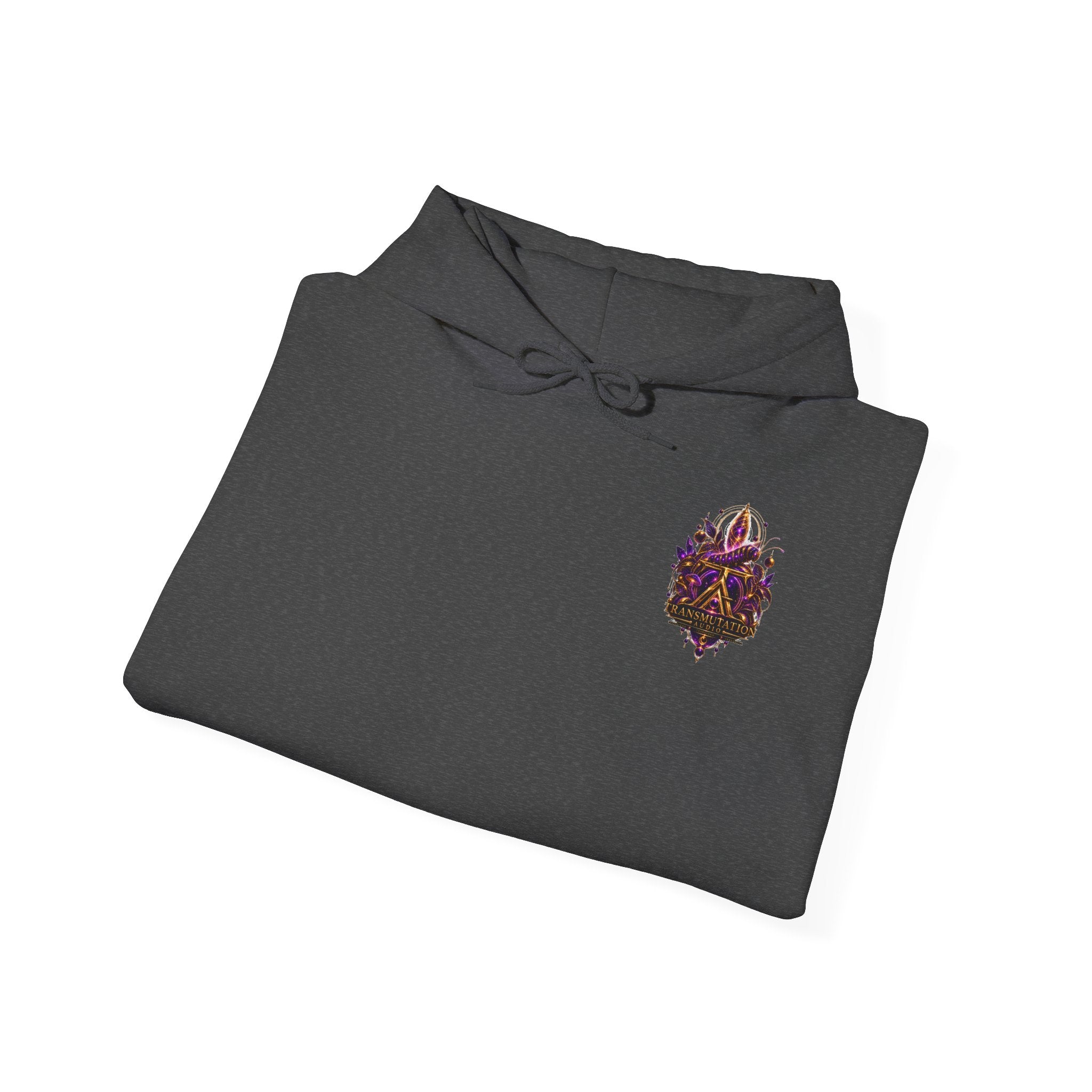 Transformation Butterfly Hoodie — Purple Gold Metamorphosis Graphic Hoodie