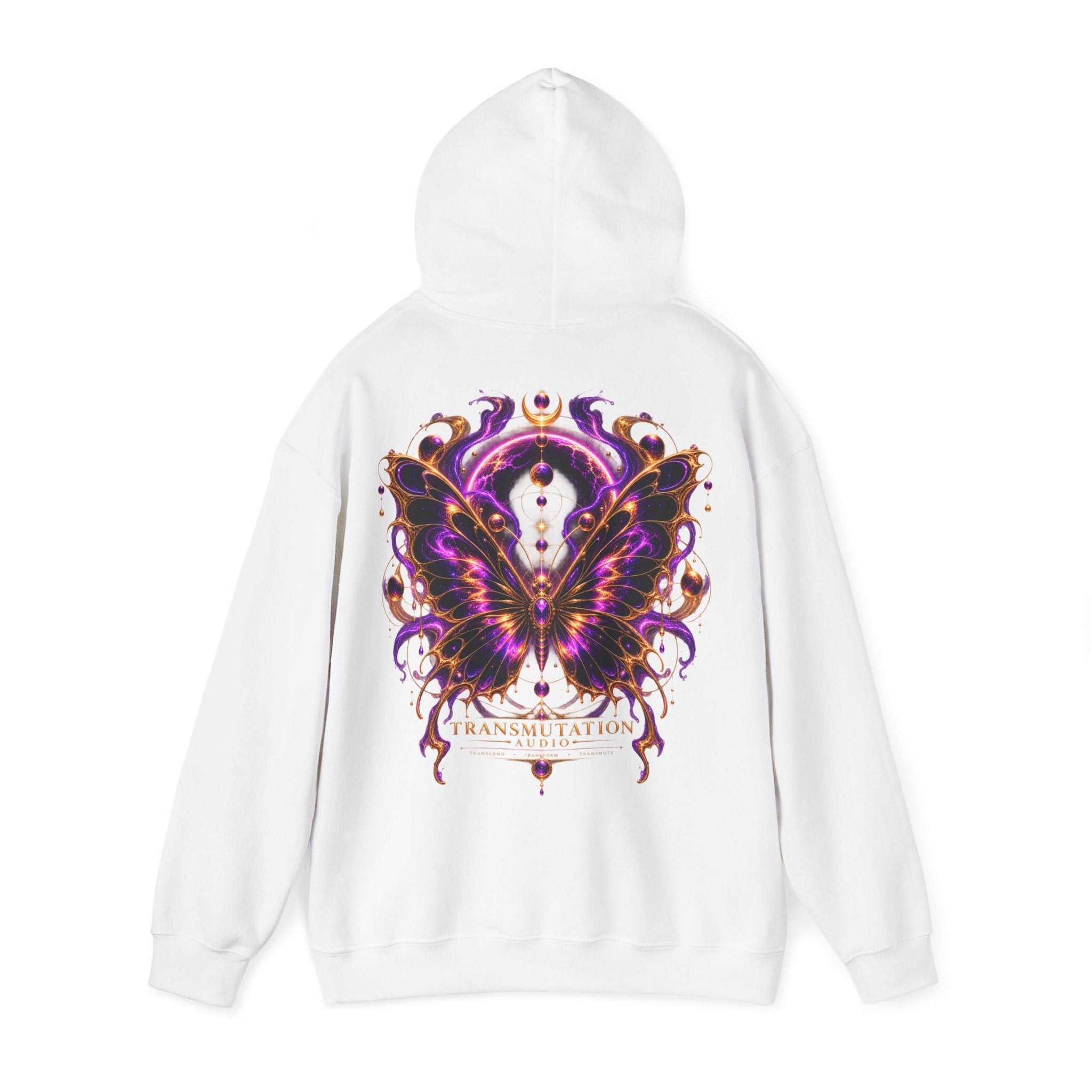 Transmutation Butterfly Hoodie — Mystical Purple Butterfly Graphic Sweatshirt