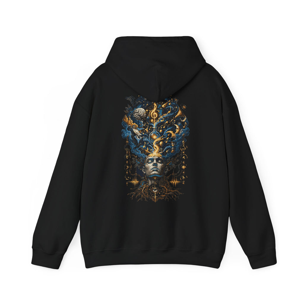 Mystic Musician Hoodie — Surreal Golden Treble Clef Art Sweatshirt