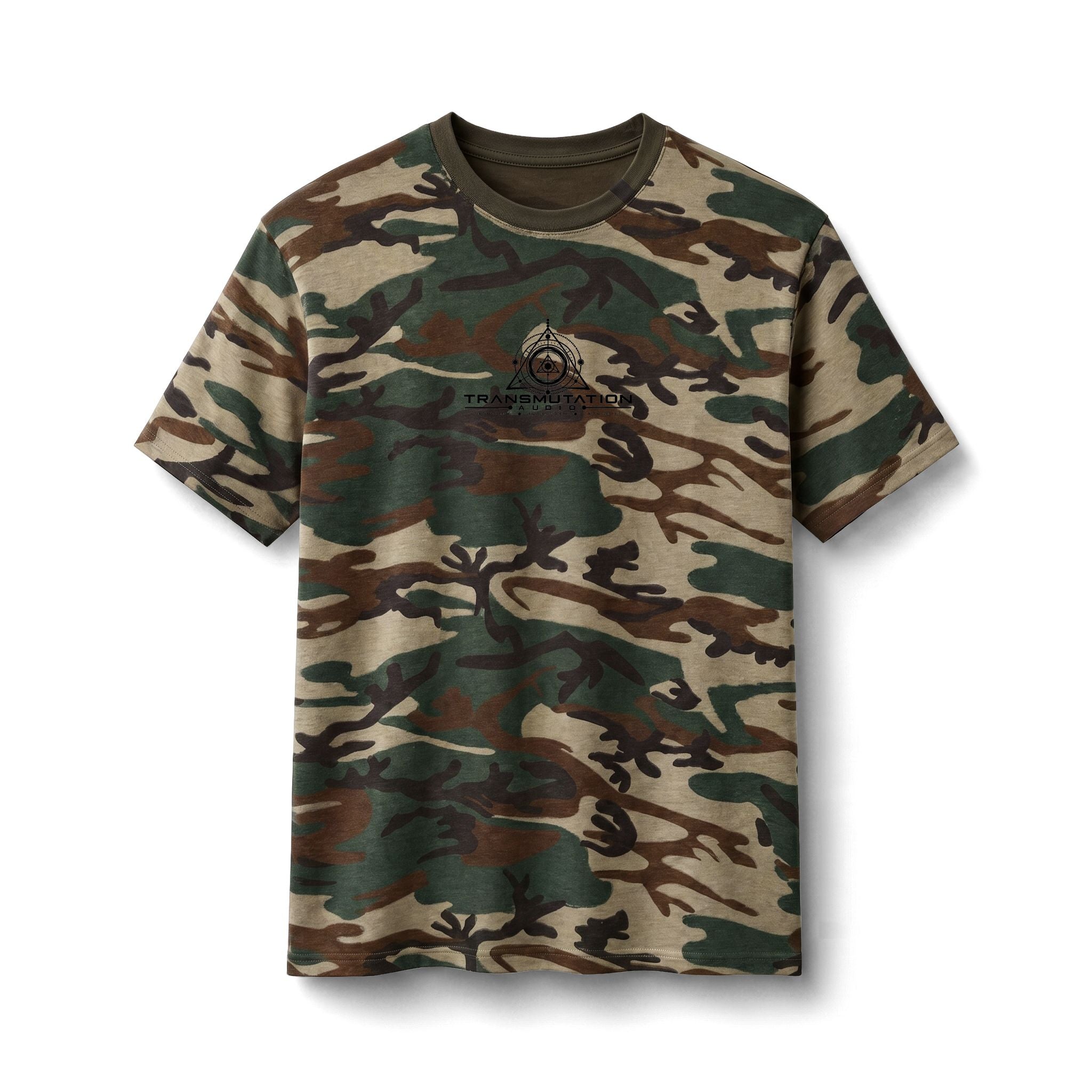 Camo Tee — Transmutation Scientific Logo Graphic