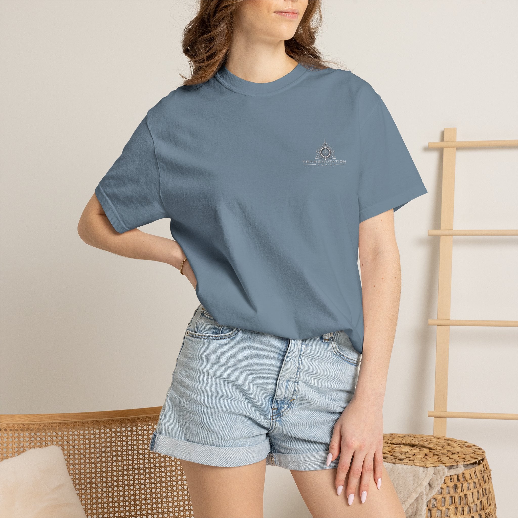 Minimal Compass Logo T-Shirt — Small Chest Graphic, Nautical Adventure Tee