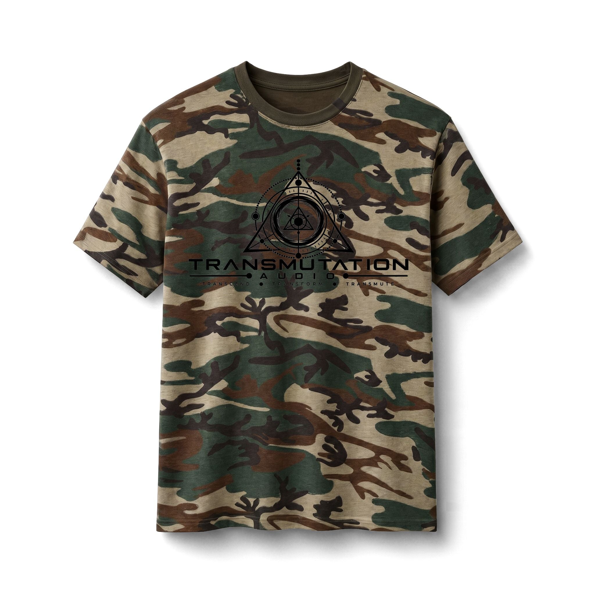 Camo Tee — Transmutation Scientific Logo Graphic