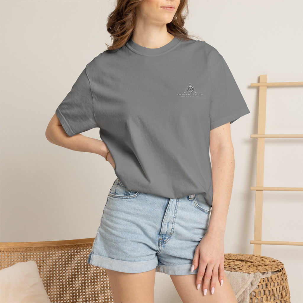Minimal Compass Logo T-Shirt — Small Chest Graphic, Nautical Adventure Tee