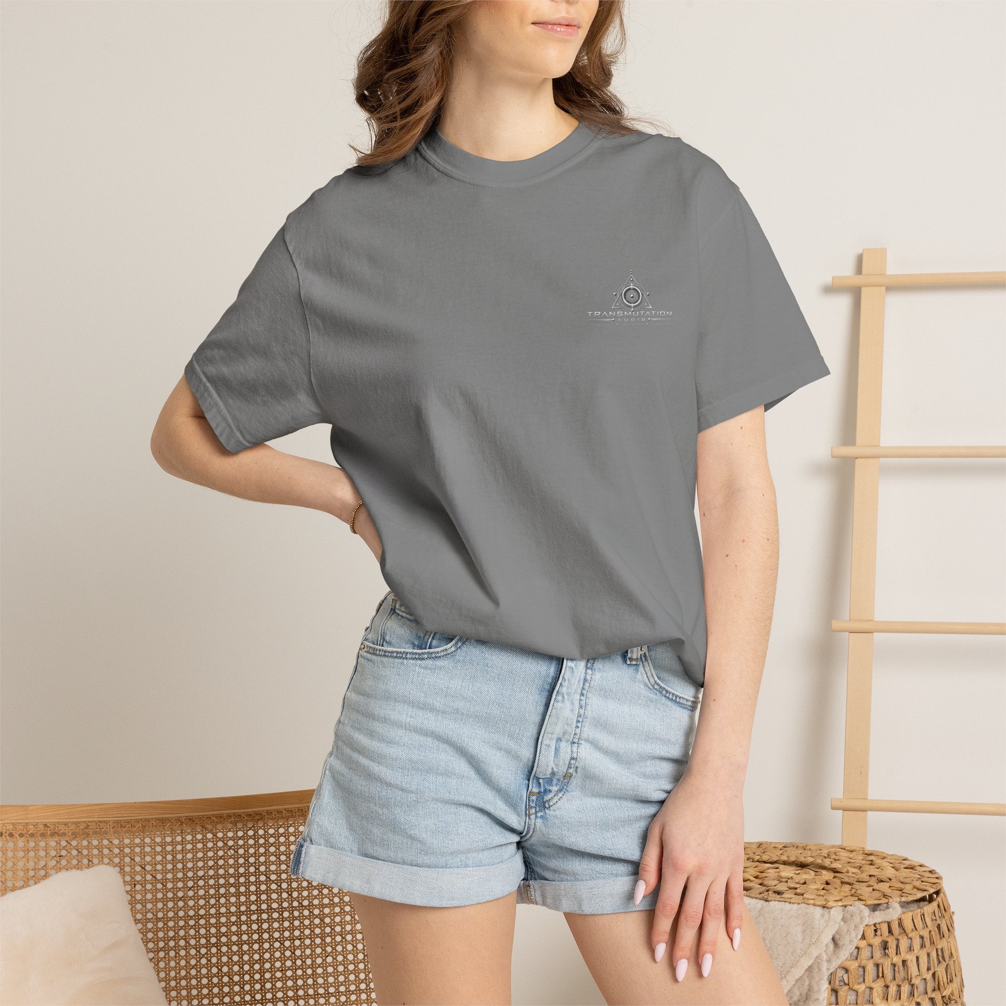 Minimal Compass Logo T-Shirt — Small Chest Graphic, Nautical Adventure Tee