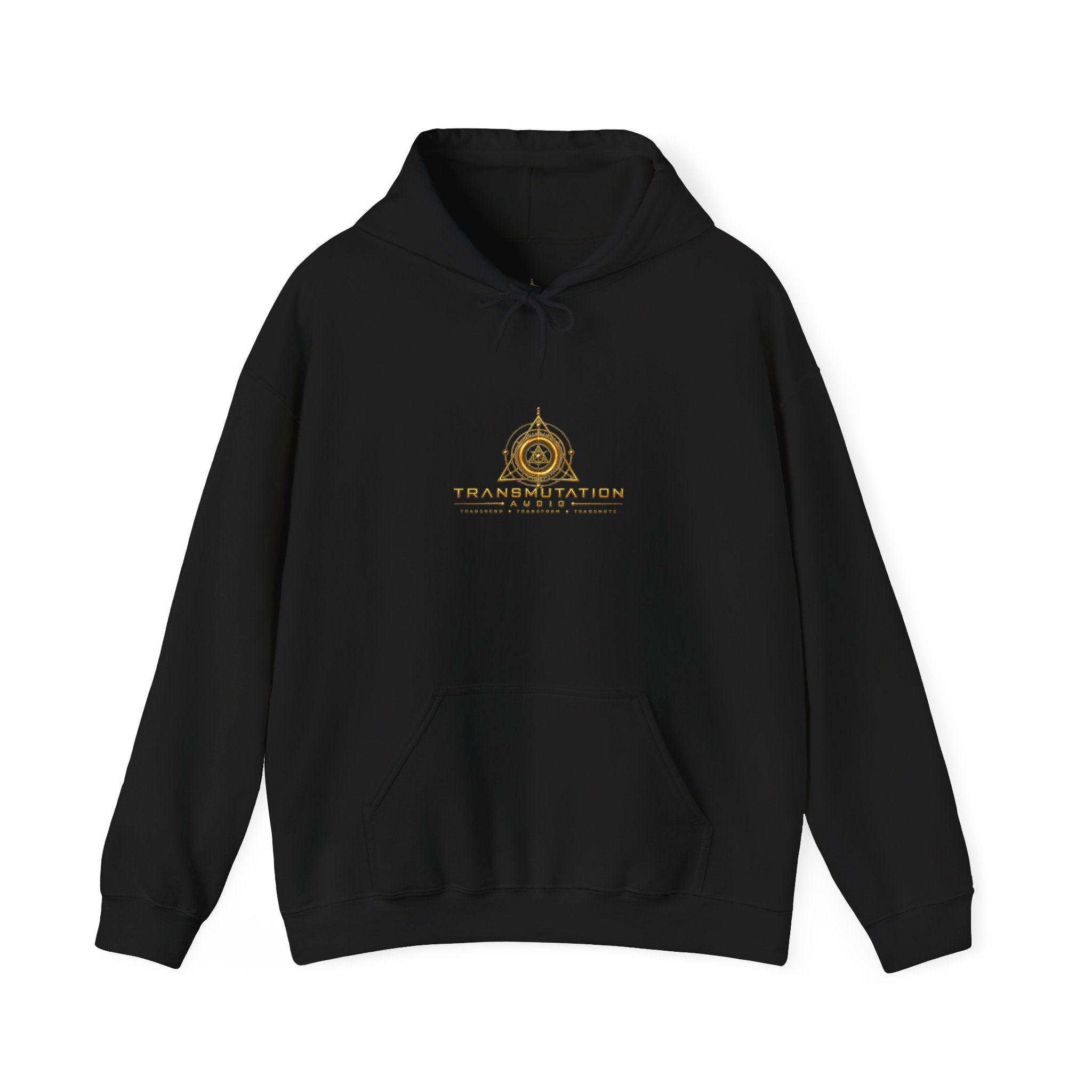 Transmutation Studio Alchemy Hoodie — Gold Swirl Graphic Hooded Sweatshirt