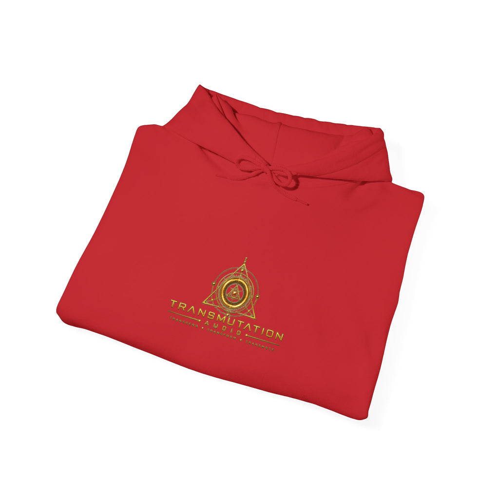 Transmutation Studio Alchemy Hoodie — Gold Swirl Graphic Hooded Sweatshirt