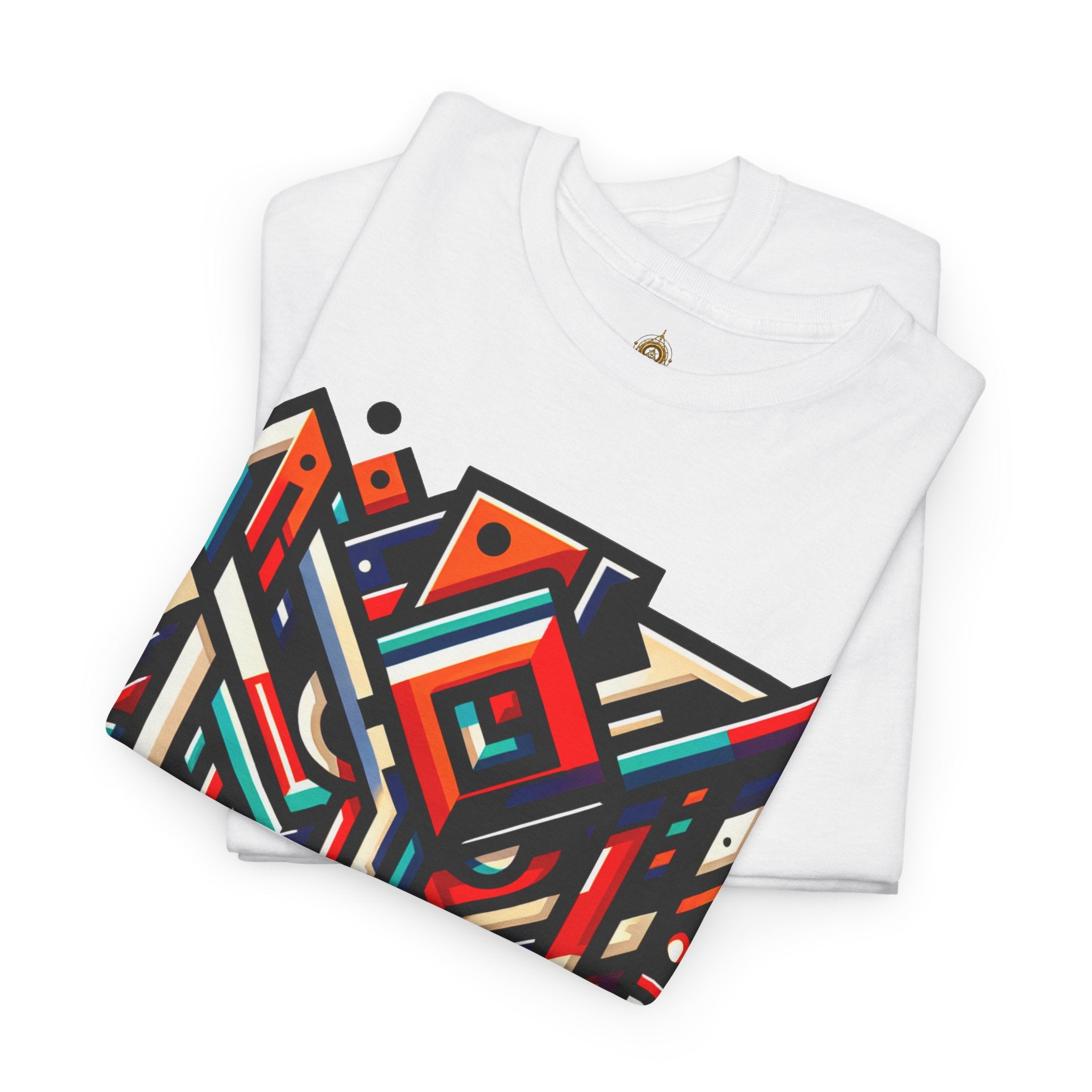 Geometric Abstract T Shirt, Colorful Streetwear Graphic Tee, Modern Psychedelic Art Shirt, Unisex Festival T-Shirt