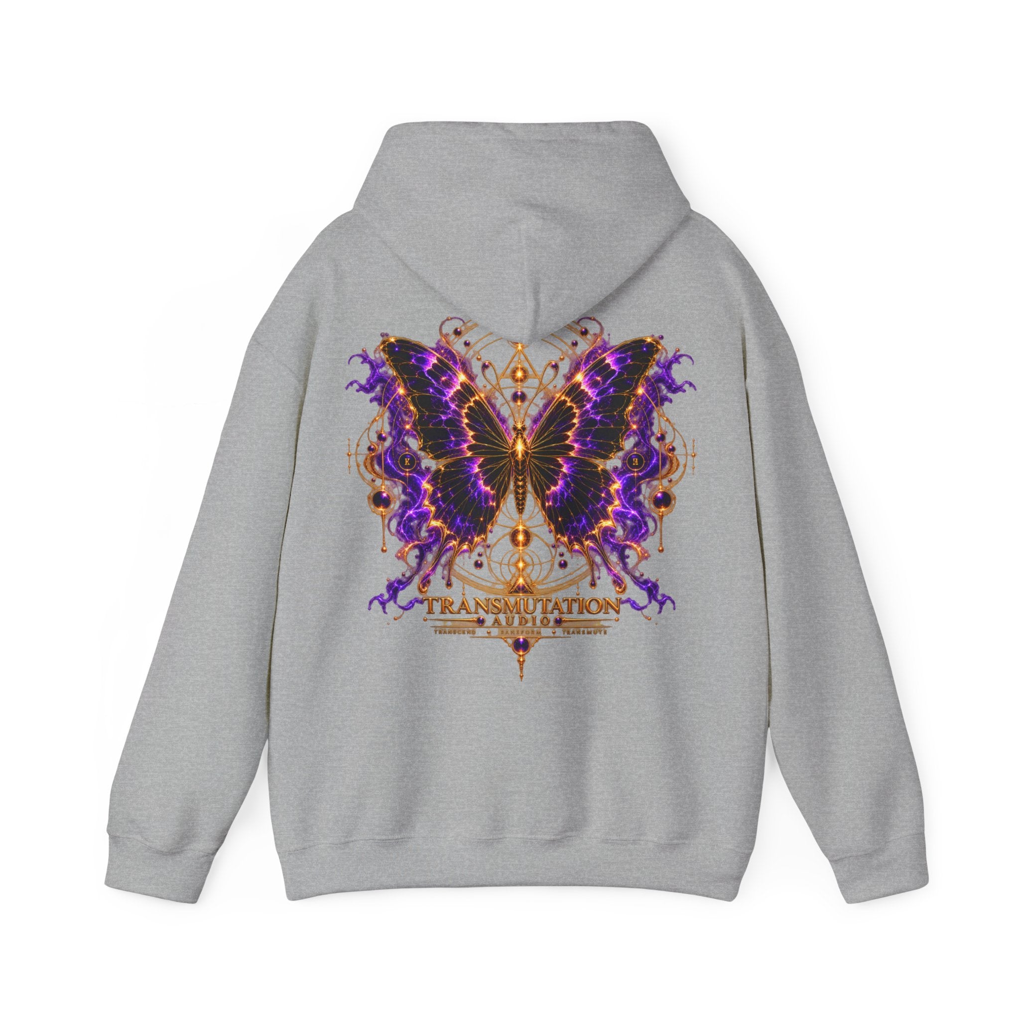 Butterfly Transformation Hoodie — Purple Gothic Metamorphosis Sweatshirt