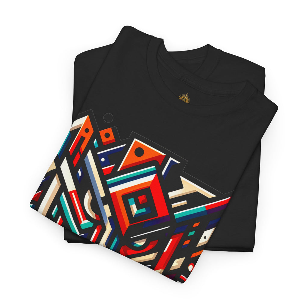 Geometric Abstract T Shirt, Colorful Streetwear Graphic Tee, Modern Psychedelic Art Shirt, Unisex Festival T-Shirt
