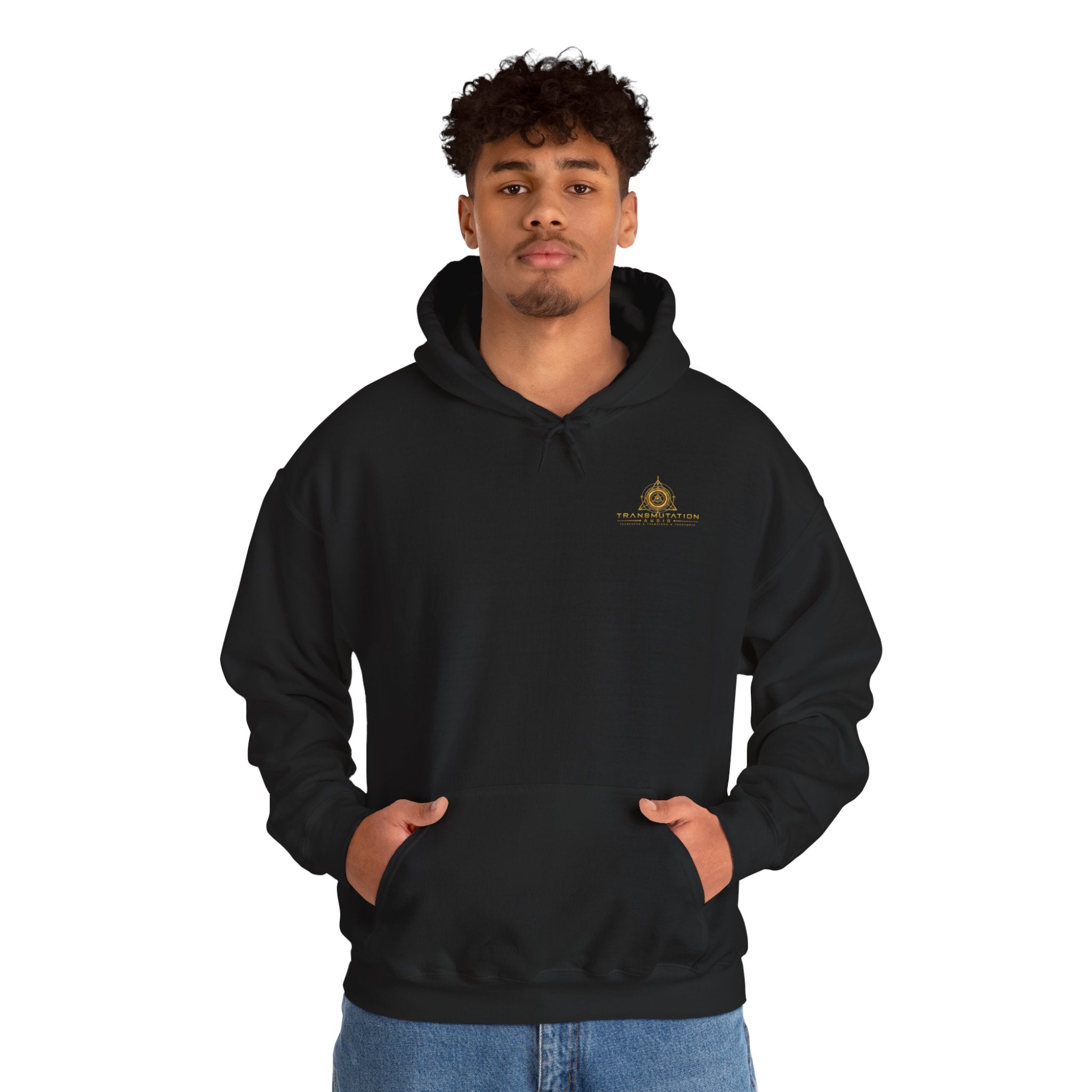 Occult Alchemist Hoodie — Mystical Gold Tarot-Style Backprint