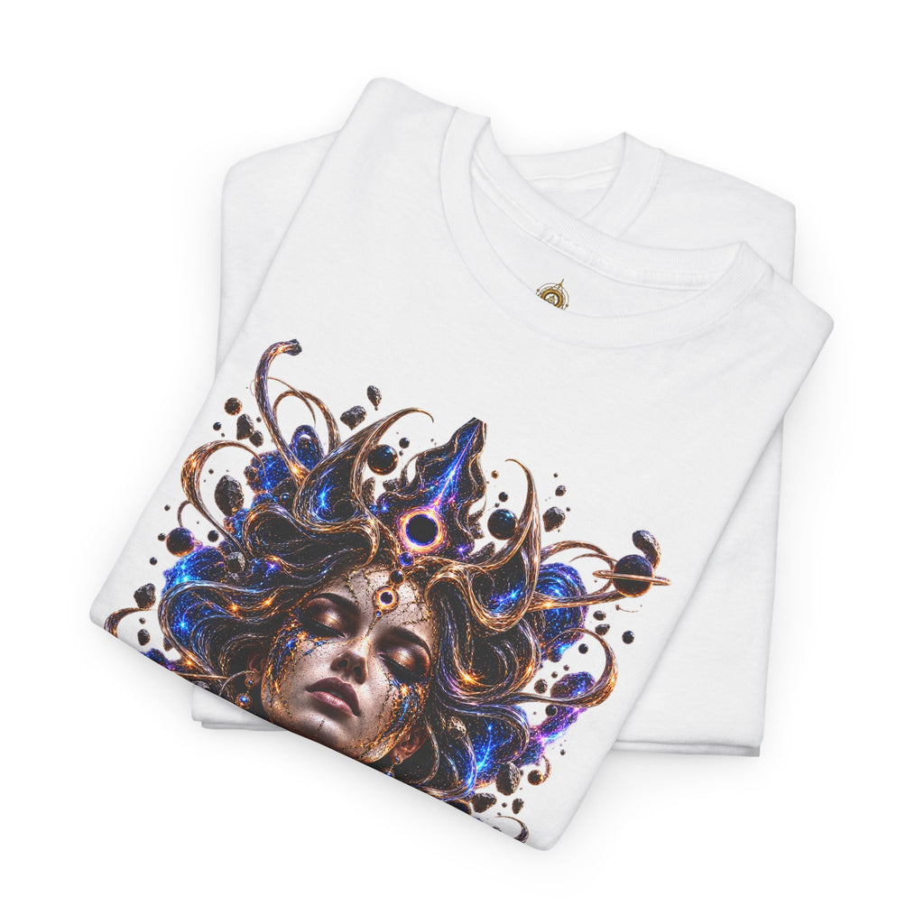 Cosmic Oracle T-Shirt, Psychedelic Goddess Graphic Tee, Celestial Fantasy Art Shirt, Festival Streetwear, Mystical Unisex Tee
