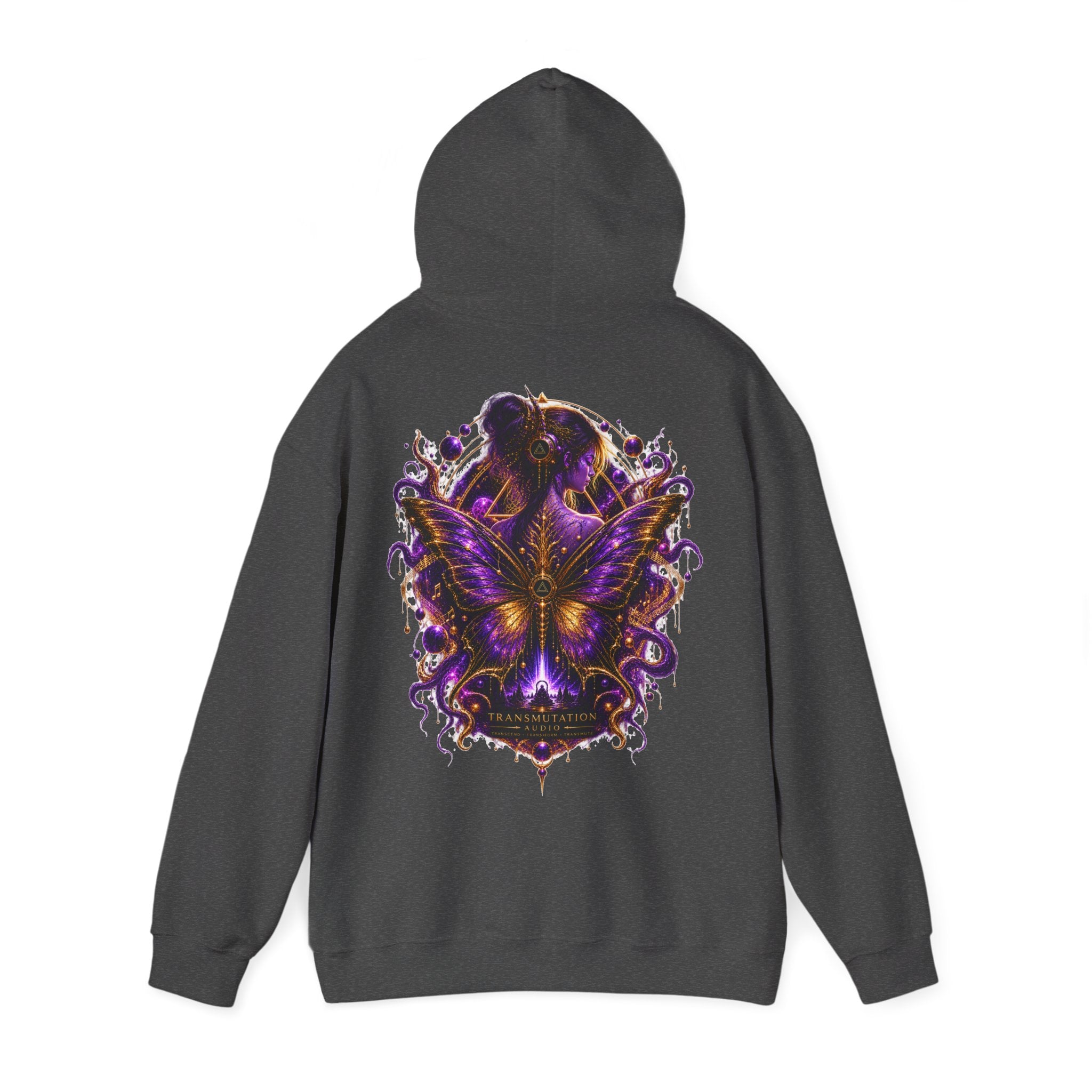 Butterfly Tranformation Hoodie — Purple Gothic Butterfly Backprint Sweatshirt