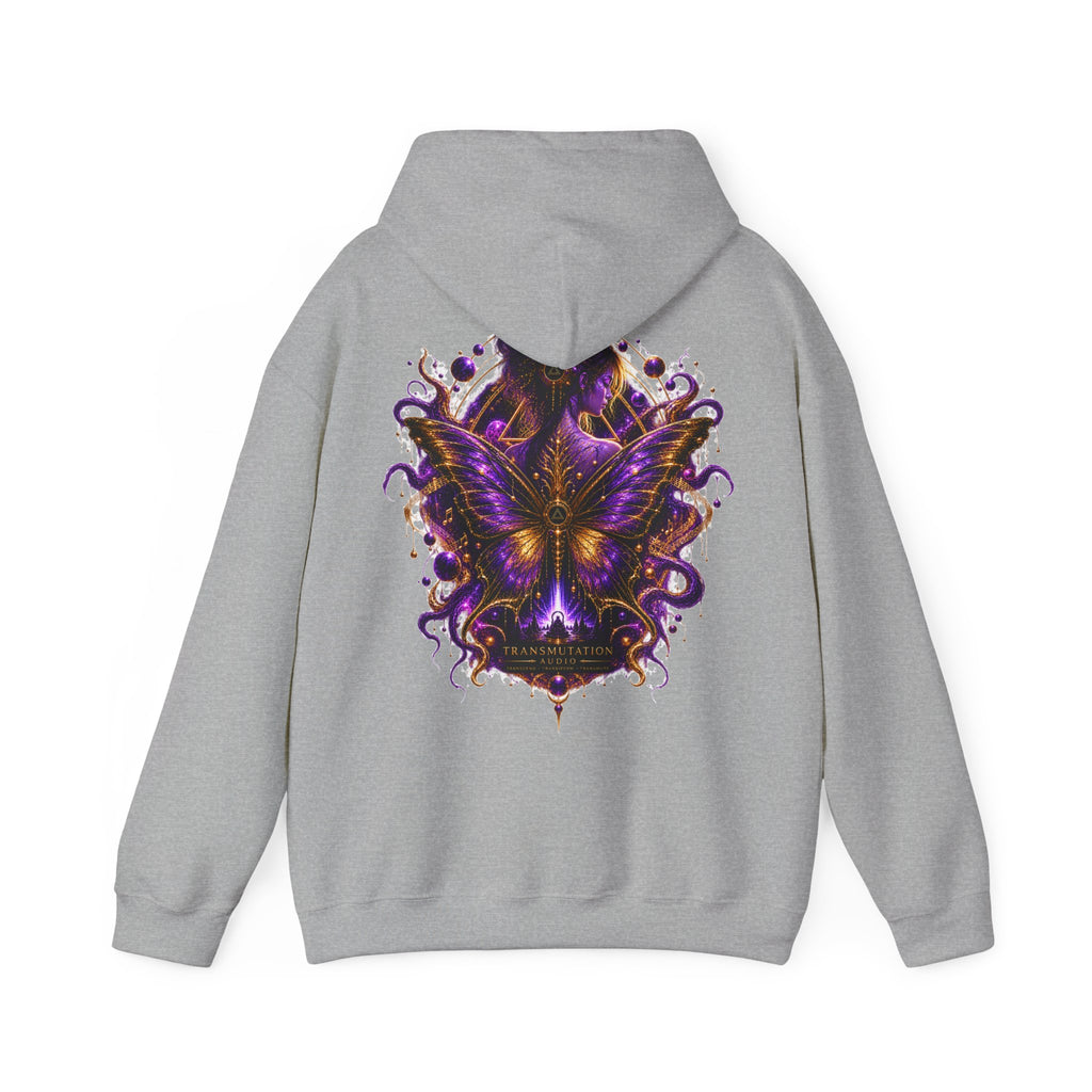 Butterfly Tranformation Hoodie — Purple Gothic Butterfly Backprint Sweatshirt