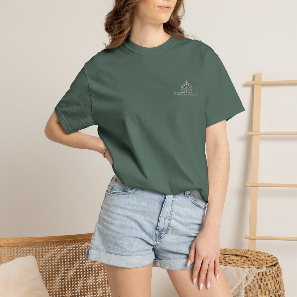 Minimal Compass Logo T-Shirt — Small Chest Graphic, Nautical Adventure Tee