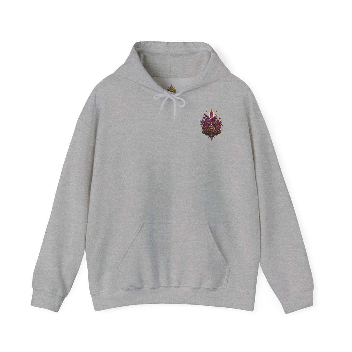 Transformation Butterfly Hoodie — Purple Gold Metamorphosis Graphic Hoodie