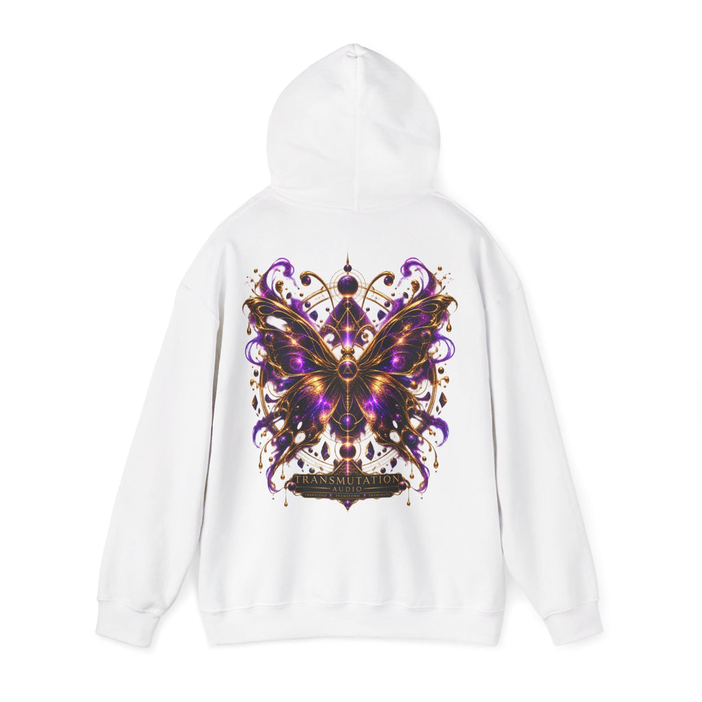 Mystic Purple Butterfly Hoodie — Ornate Gothic Butterfly Graphic Sweatshirt