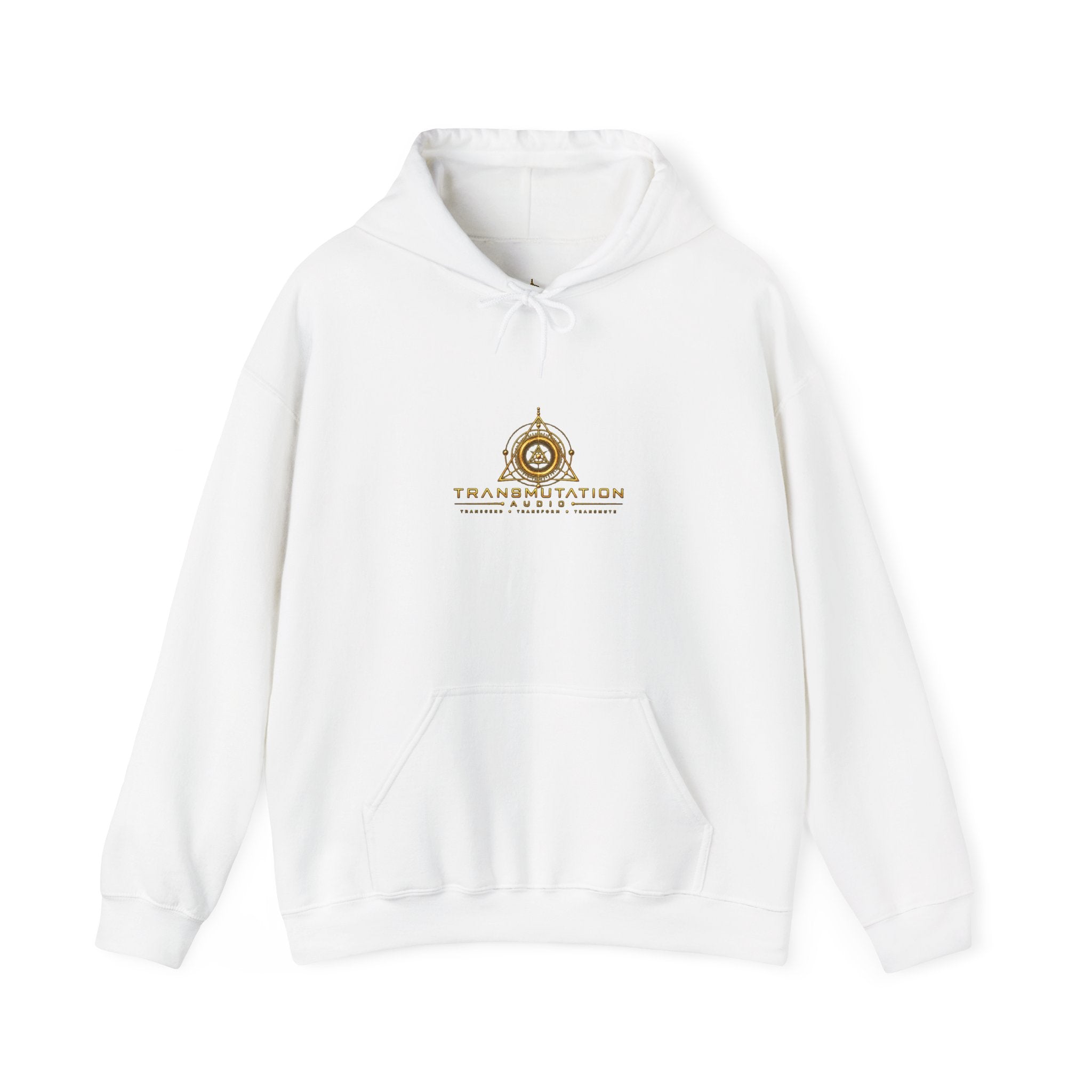 Transmutation Studio Alchemy Hoodie — Gold Swirl Graphic Hooded Sweatshirt