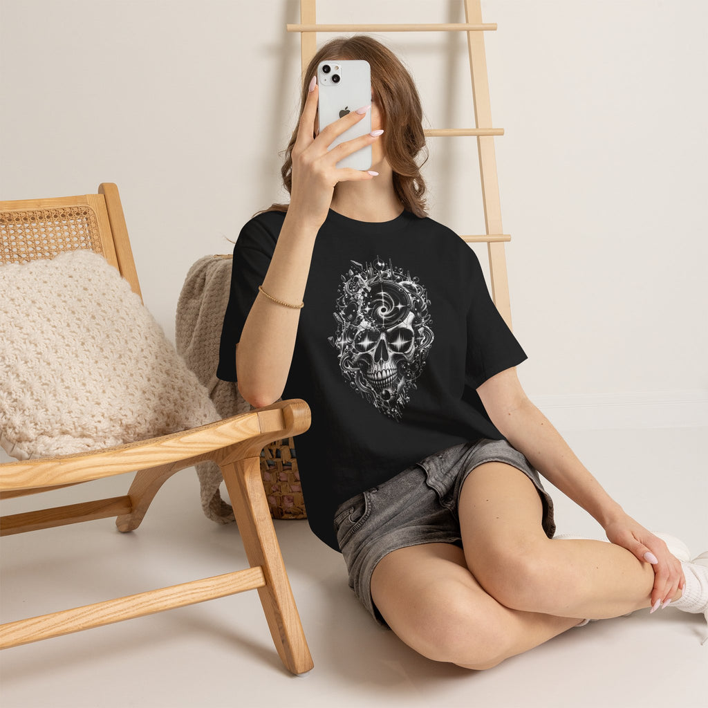 Skull Mandala Tee — Mystic Floral Skull Graphic T-Shirt