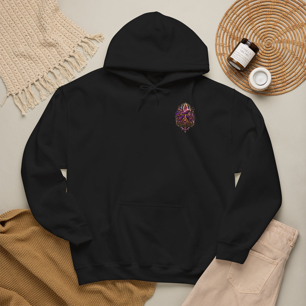 Transformation Butterfly Hoodie — Purple Gold Metamorphosis Graphic Hoodie