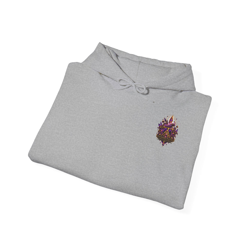 Transmutation Audio Butterfly Hoodie — Psychedelic Purple Metamorphosis Sweatshirt