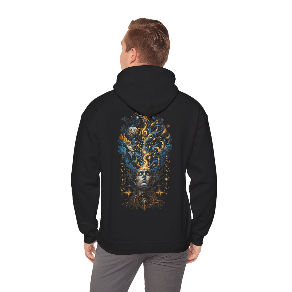 Mystic Musician Hoodie — Surreal Golden Treble Clef Art Sweatshirt