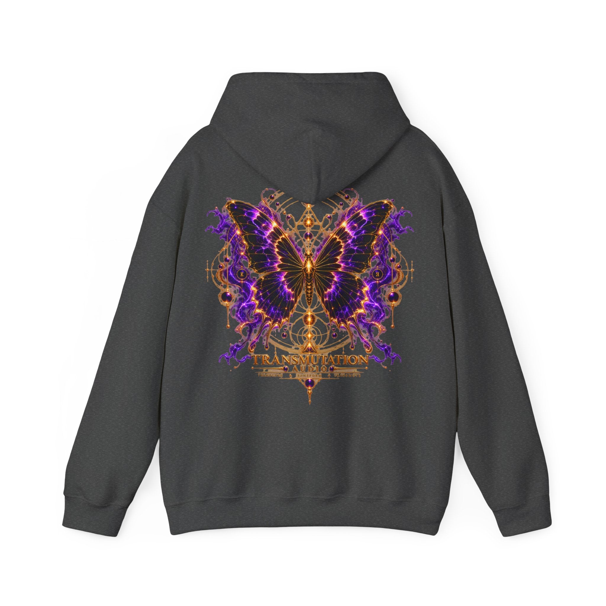 Butterfly Transformation Hoodie — Purple Gothic Metamorphosis Sweatshirt