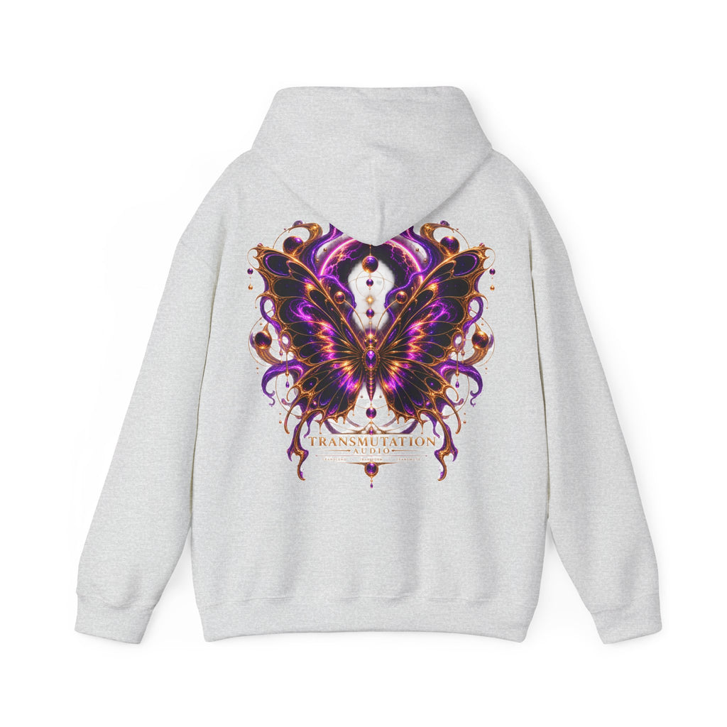 Transmutation Butterfly Hoodie — Mystical Purple Butterfly Graphic Sweatshirt