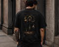 Occult Alchemist Graphic Tee — Dark Gothic Backprint with Gold Sigils