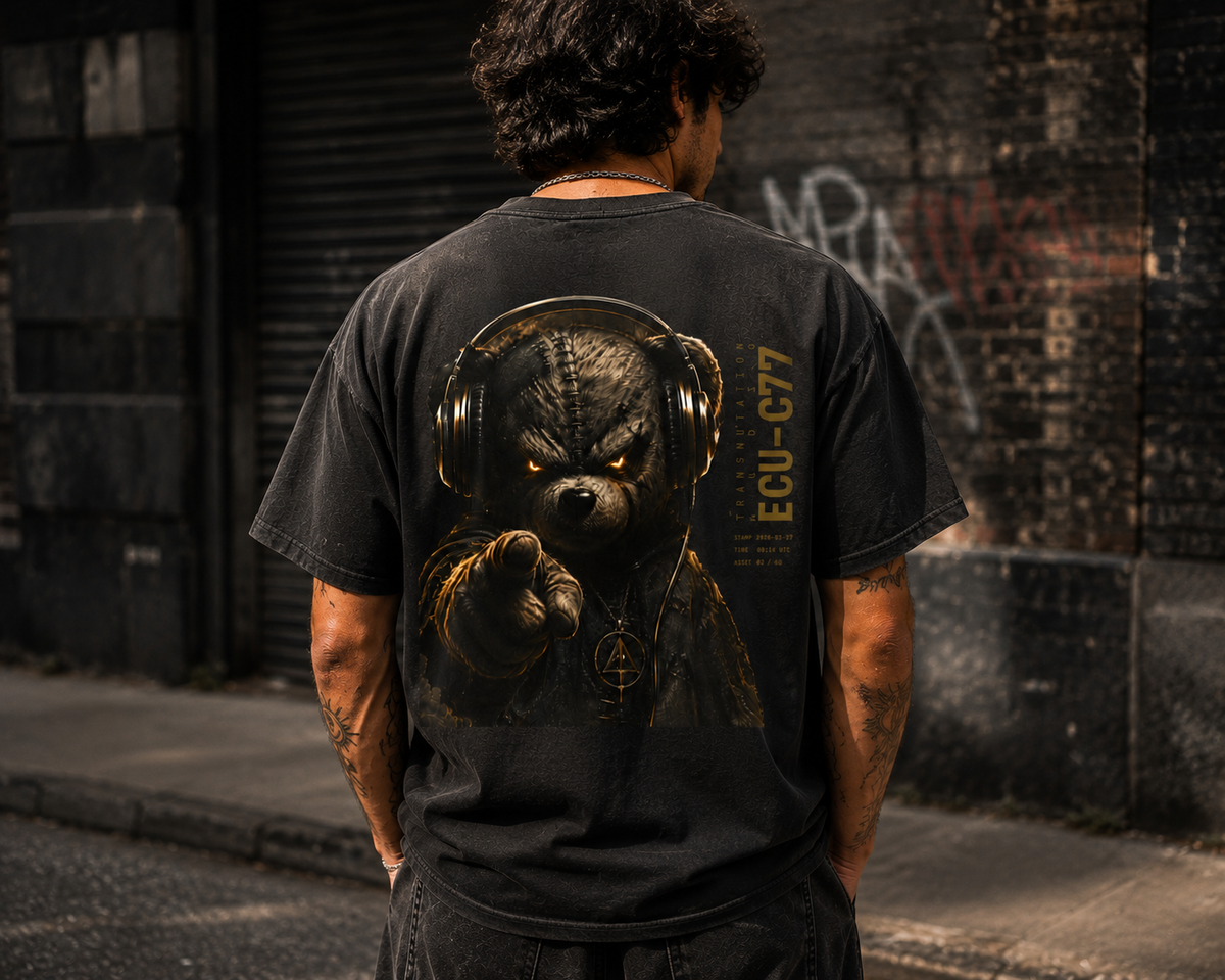 Bear DJ Graphic Tee — 'Feel The Beat' Streetwear T-Shirt