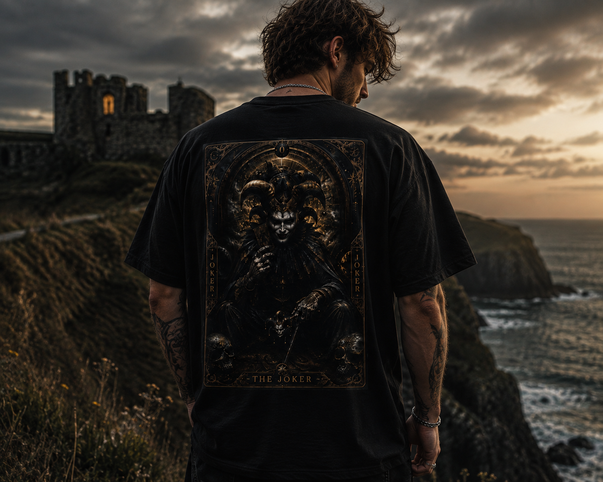 Gothic Skull Throne T-Shirt — Dark Vintage Art Graphic Tee
