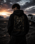 Hoodie – Dark King Throne Graphic Pullover (Gothic Skull Art)