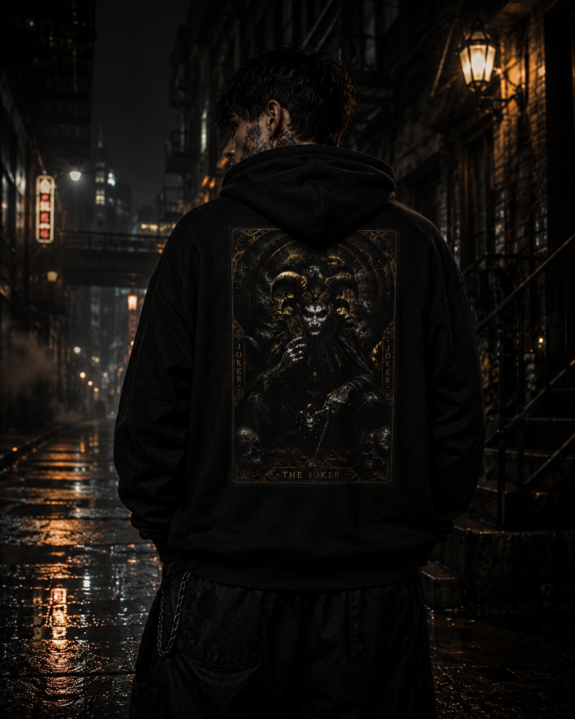 Hoodie – Dark King Throne Graphic Pullover (Gothic Skull Art)