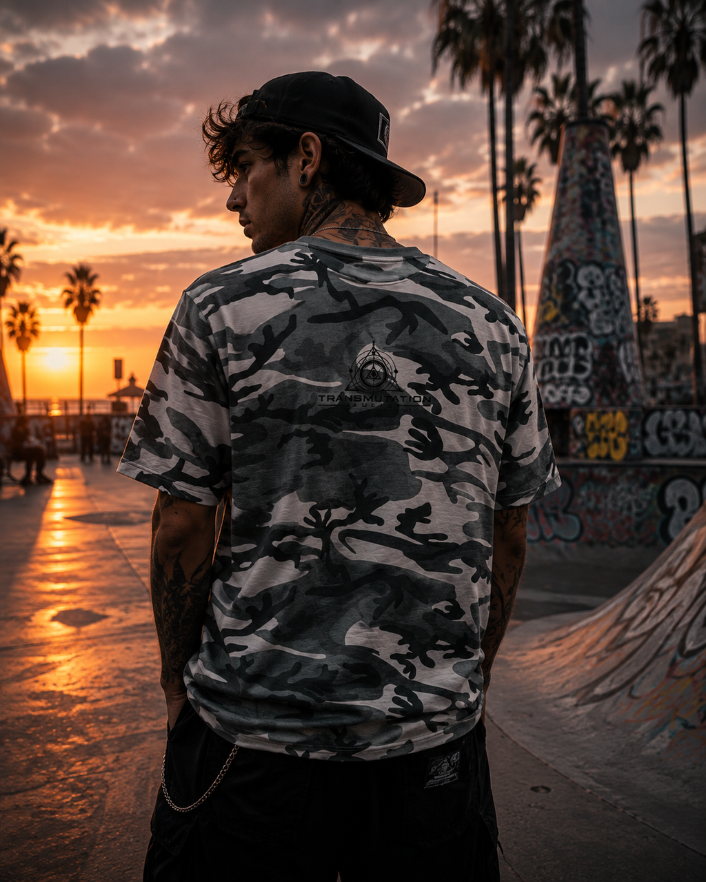 Camo Tee — Transmutation Logo Graphic