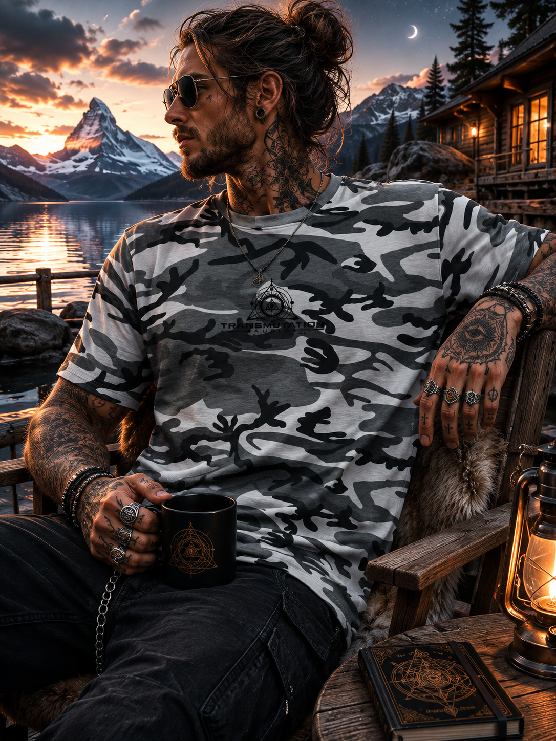 Camo Tee — Transmutation Logo Graphic