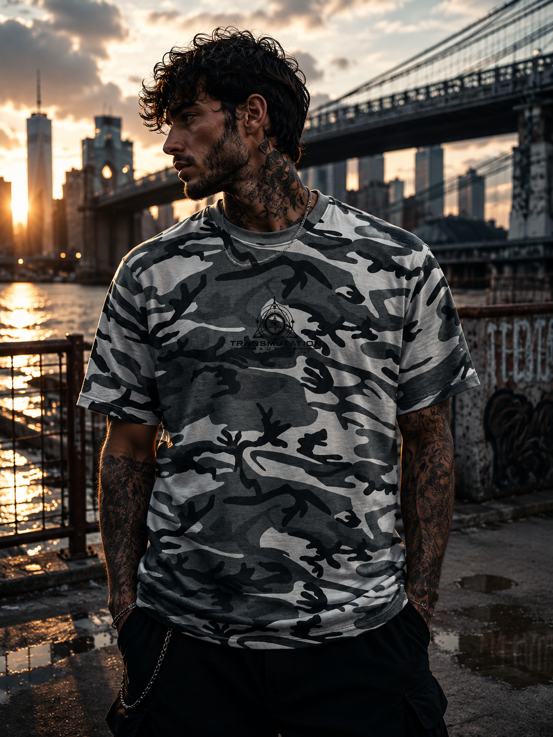 Camo Tee — Transmutation Logo Graphic