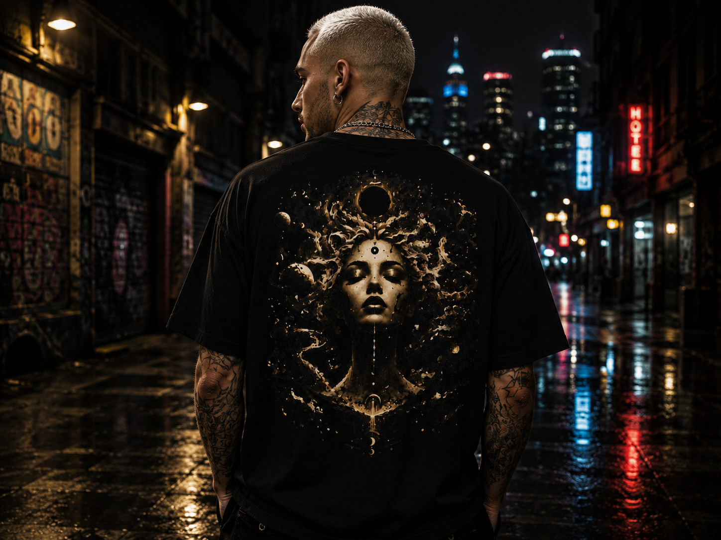 Mythic Medusa Graphic Tee — Dark Goddess Back Print