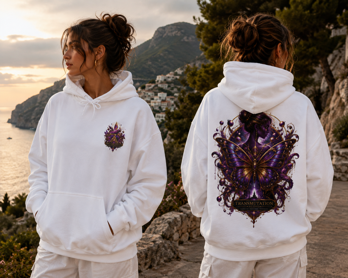 Butterfly Tranformation Hoodie — Purple Gothic Butterfly Backprint Sweatshirt